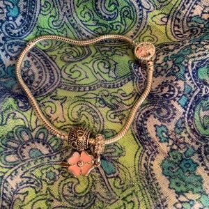 Silver slide charm bracelet- costume. FINAL MARKDOWN